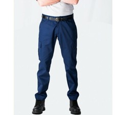 Image of Portwest Navy slim-fit polycotton combat work trousers C711 Size W46 L31 NEW