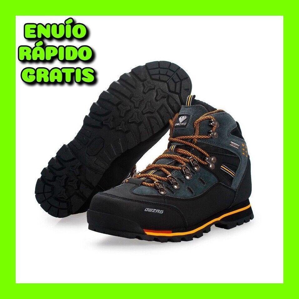 Botas de Invierno Para Hombre Para Escalada De Montaña Zapatos De Cuero De Nieve