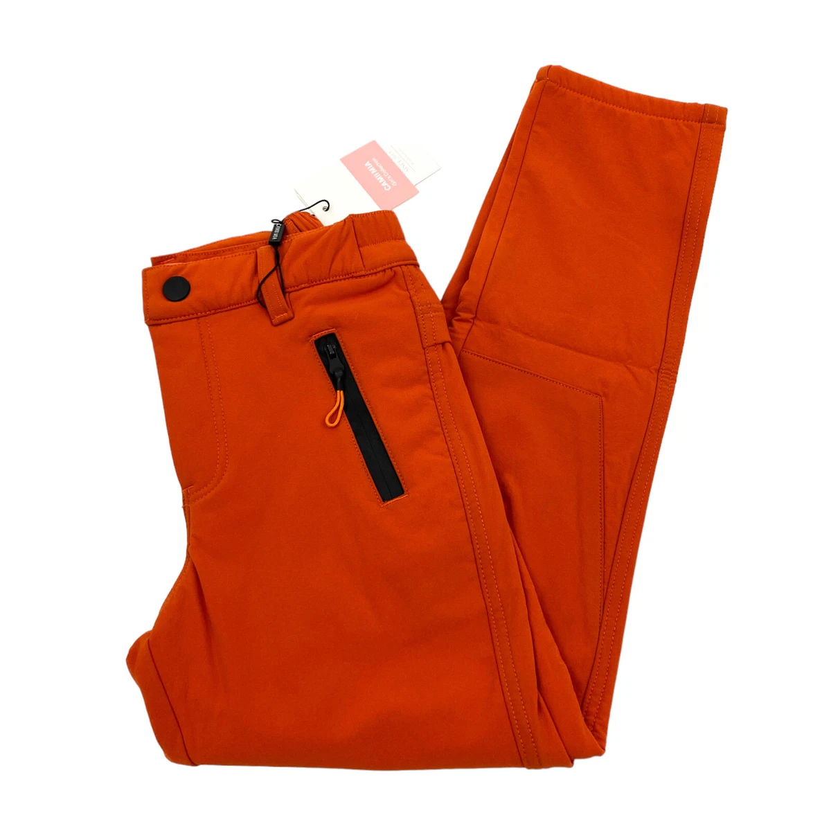 Camii Mia Girls Size S Hiking Snow Ski Pants Zippered Pockets Orange