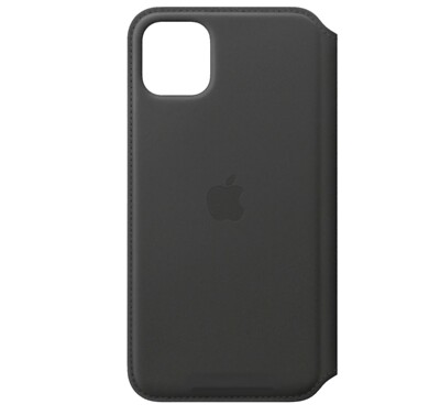 Apple Folio MX082ZM/A Premium Luxury Leather Case for iPhone 11 Pro Max, Black