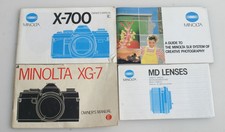 MINOLTA MANUALS XG-7, X-700, MD LENSES, AND A GUIDE TO CREATIVE PHOTOGRAPHY (4)