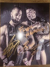SIGNED FLIPPIN MACHINES 8x10 PHOTO! BRIAN CAGE! FLIP GORDON! AEW WRESTLING! CMLL