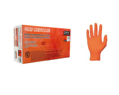 Care on Nitrile Gloves Hi-Vis Orange, mil, Extra Thick, Textured  Fingertips