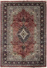 6x9' Bamboo Silk Rug Handmade India # F-6526