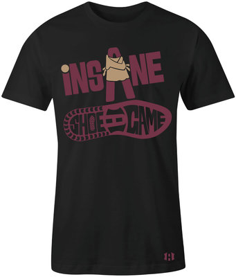 ''INSANE SHOE GAME'' T-shirt to Match Foamposite One ''Night Maroon'' Gum Bottom