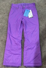 ROXY Dry Insulated Snow Pants Purple 10K Snowboard Ski Nadia Girls Pant XL 16