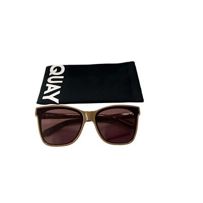 Quay Australia After Party Square Sunglasses Doe Brown