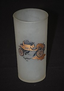 Old Vintage Hazel Atlas Frosted Highball Glasses Antique Car Rambler 1903 Mcm Ebay