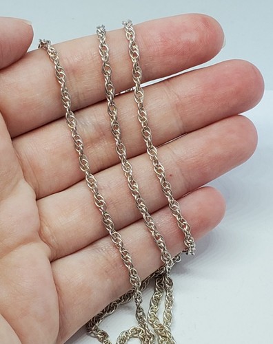 Sterling Silver 2.5mm Rope Chain Long 
