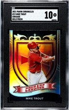 2021 Panini Chroicles Crusade #19 Mike Trout HOLO SILVER PRIZM SGC 10 GEM MINT
