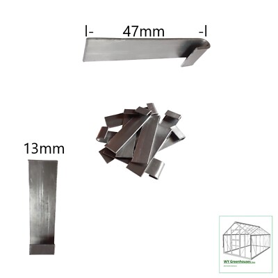 20 X Part-Formed Z Greenhouse Clips For Thicker Glass - Make Your Own Greenhouse