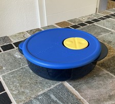 Tupperware Warm Up Mikrowellen-Behälter Schüssel Deckel MicroCook 400 ml Blau
