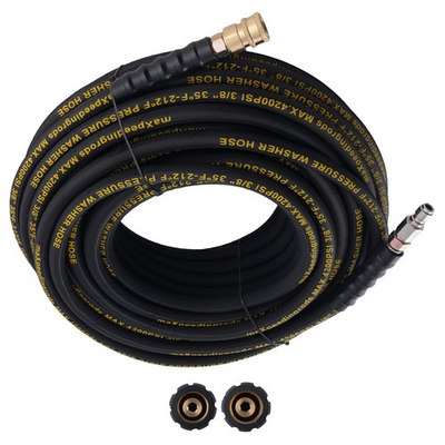 #ad #ad 100ft 3 8quot; Pressure Washer Extension Hose 4200PSI Steel Wire Braid w Coupler $86.17