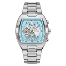Men's Quartz Wristwatch Silver Case Blue Dial Zinc Alloy Casual
