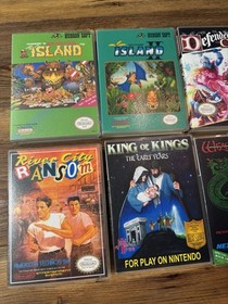 8 Lot NES Custom Game Case River  Ransom  Bible Adventure Island  + More
