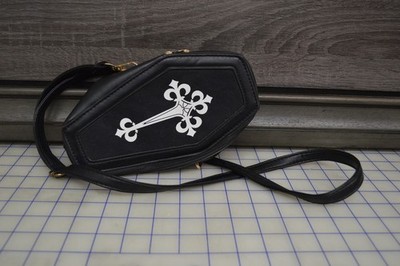 Coffin Pocketbook Black Gothic Vampire Crossbody bag PU Leather Goth