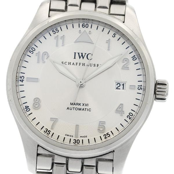 IWC SCHAFFHAUSEN PILOT'S WATCH SPITFIRE MARK XVI IW325505 39mm SS Silver #C458 image 6