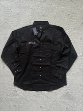 Toys R Us Blue Generation Long Sleeve Button Shirt - NWT- Black - Large