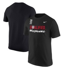 Nike 2022 USA Qualified Soccer Graphic T Shirt Black Men's Size M NWT