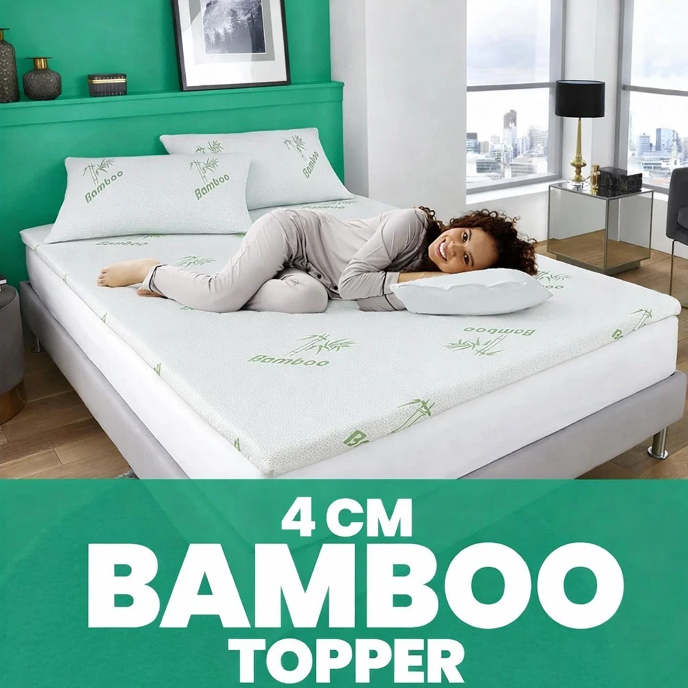 Bamboo Memory Foam Mattress Topper All Size Available 4cm Thick Cosy Soft Bed UK
Opens in a new wind