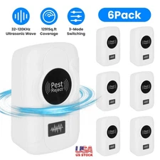 6x Plug in Ultrasonic Pest Repellent Indoor Insect Repeller Pest Control Device