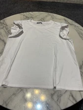 Shein Women's White Size Extra Large Short Sleeve Shirt