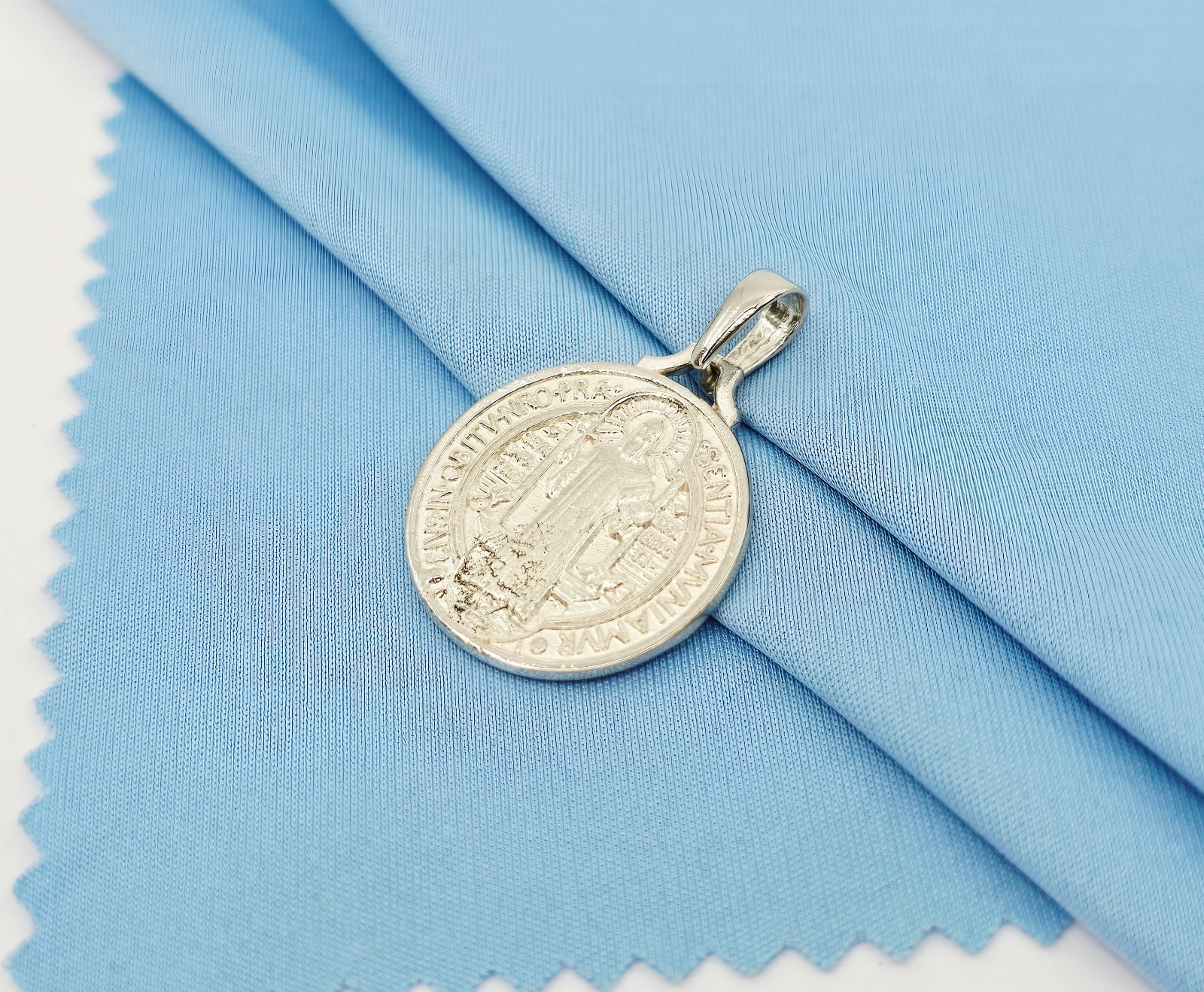 Unique Solid 925 Sterling Silver Saint Benedict M… - image 4