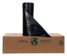 Noramco RPGB-6161 55 gal. 2 mil. Black Plastic Twist Tie Trash Bags 38 x 58 in.