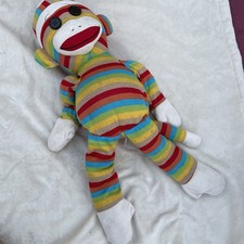 TY SOCKS the SOCK MONKEY BEANIE BABY STRIPES With TAGS