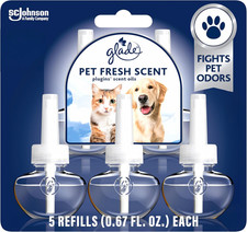 Glade Plugins Refills Air Freshener, Pet Fresh Scent, Scented and Essential Oils