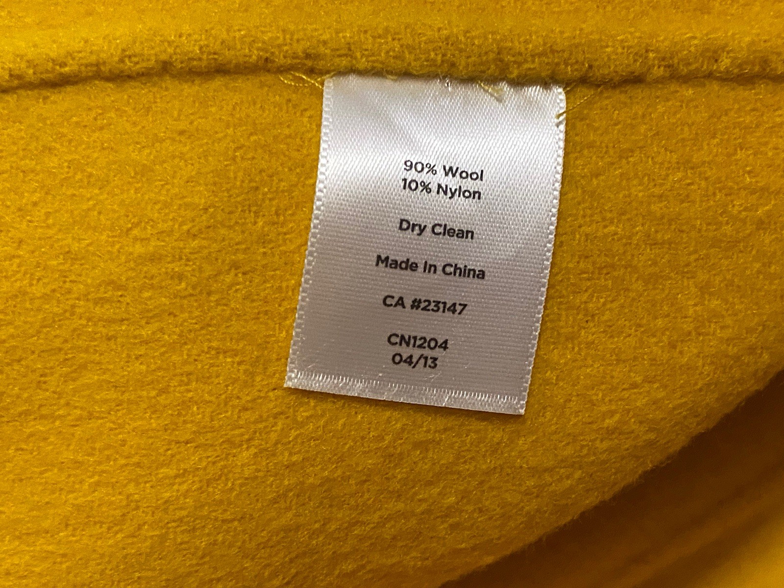 Talbots Button Down Jacket Squash Yellow 90% Wool… - image 5