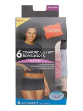 Hanes Women's Comfort Flex Fit Boyshorts - 6-Pack - XL - New Other