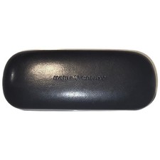 Hard Candy Black Faux Leather Eyeglass Case Hot Pink Velvet Interior Hard Shell