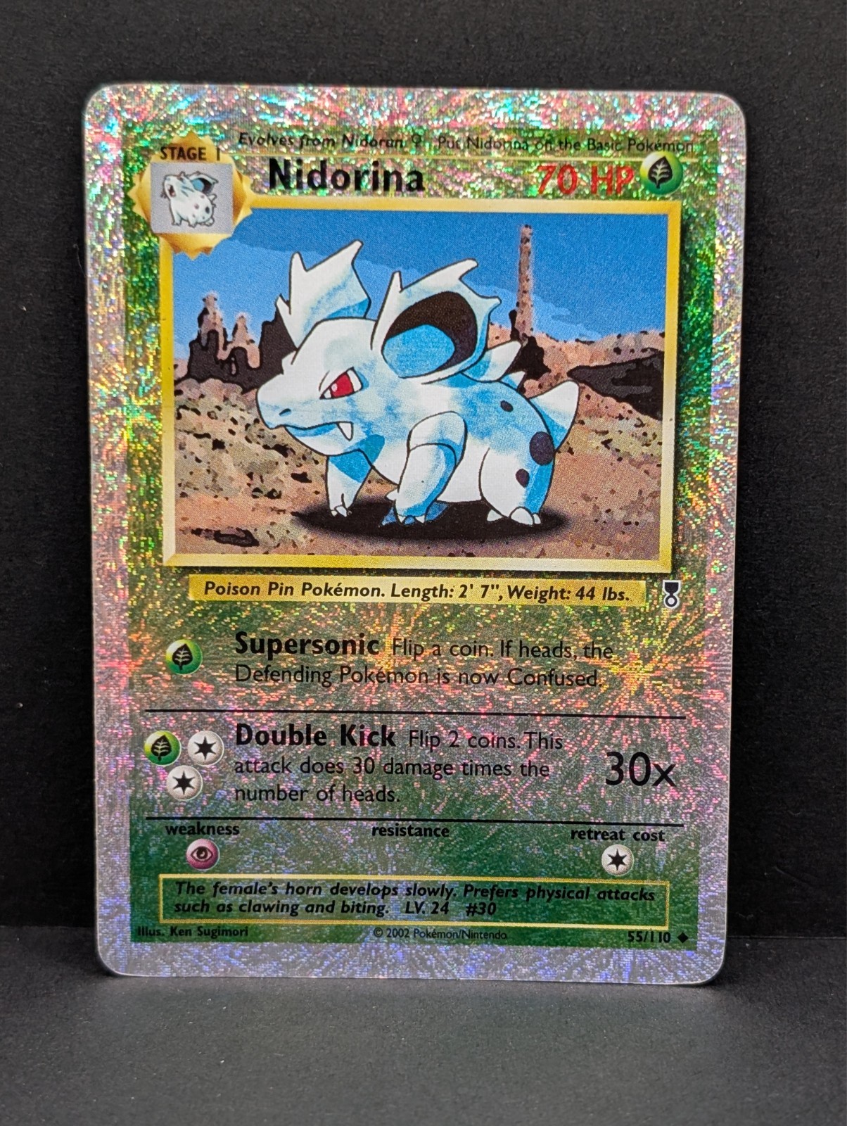 Nidorina 55/110 Legendary Collection Reverse Holo Rare Pokemon TCG fireworks MP