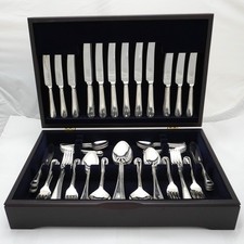 BEAD Design George Butler Sheffield Silver Service 84 Piece Canteen of Cutlery