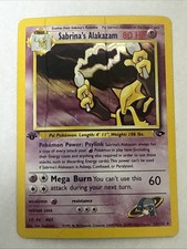 Pokemon TCG 1st Edition Sabrina's Alakazam 16/132 Gym Challenge Holo VTG Damaged on eBay