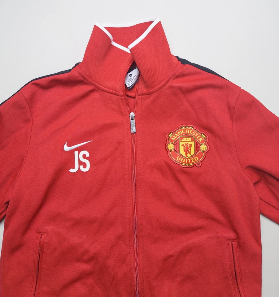 Manchester United Jacket Mens Medium Soccer Nike Full Zip Football Shirt Red Bla - Image 2 of 4