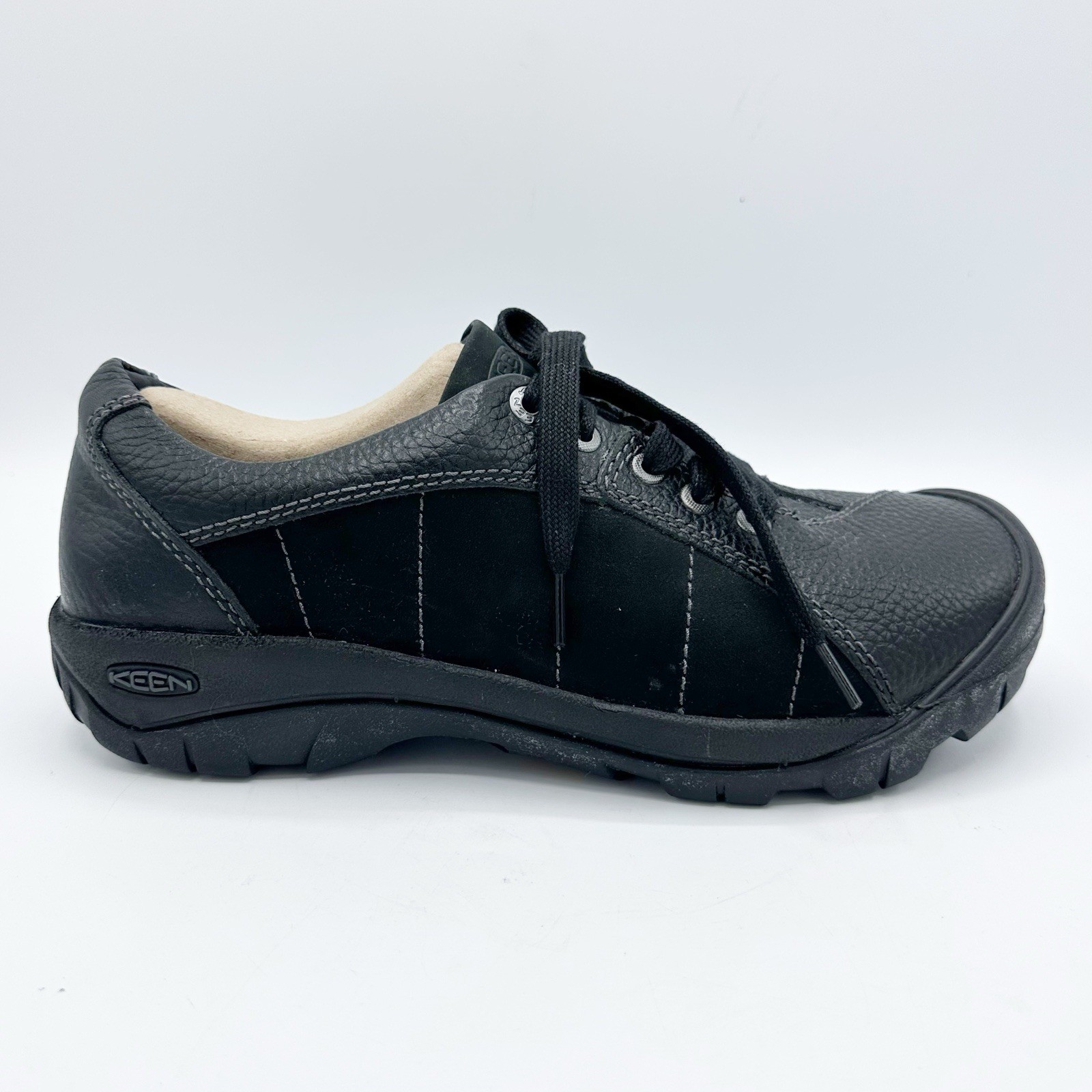 Scarpa Keen Presidio donna taglia 10 nera pelle comoda passeggio escursionismo sneaker