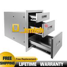 Outdoor Kitchen Drawers BBQ Drawer 14x20" Stainless Steel Cabinet Island