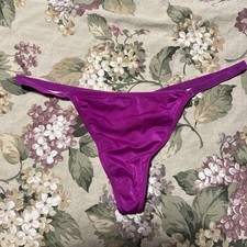 Victoria s Secret Satin Vintage Pink Charm Thong One Size