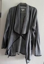 DKNY Gray Black Fleece Jacket Large