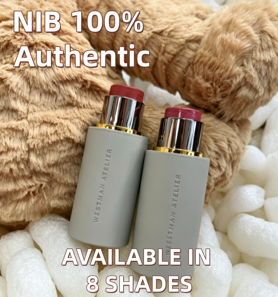 NIB Authentic Westman Atelier Baby Cheeks Lip + Cheek Cream Blush Stick,8 shades