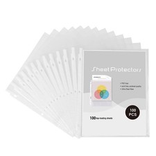 Craftinova Sheet Protectors, 100 Pack Plastic Page 3 100, White
