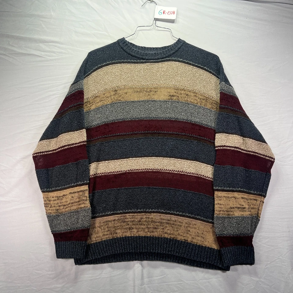 Suéter Dockers Grandpa Para Hombre Mediano Multicolor Rayas Acrílico Tejido Delgado Transparente Foto 2 de 4