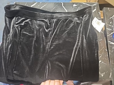 Jaclyn Smith Holiday Velour Pants Black Women's Size XL Kmart Vintage
