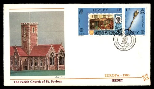Mayfairstamps Jersey FDC 1983 Royal Mace and Legistlative Chamber First Day Cove