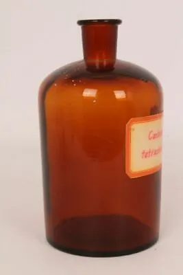 Kaufen Apotheker Flasche Medizin Glas Braun Carboneum Tetrachloratum Alt Ohne Korken