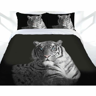 Black Blue Eyes Quilt Cover Set Queen by Just Home