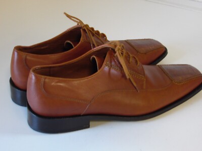 MENS DAVID EDEN GENUINE OSTRICH skin TOE Brown OXFORD DRESS  display picture 1