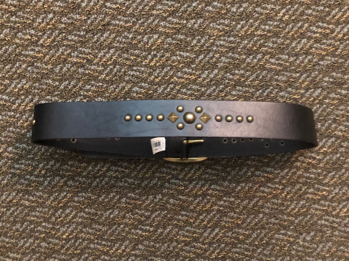 Ralph Lauren Wide Black Leather Studded Belt XL Rasco Studded Leather Belt - Black main image 2